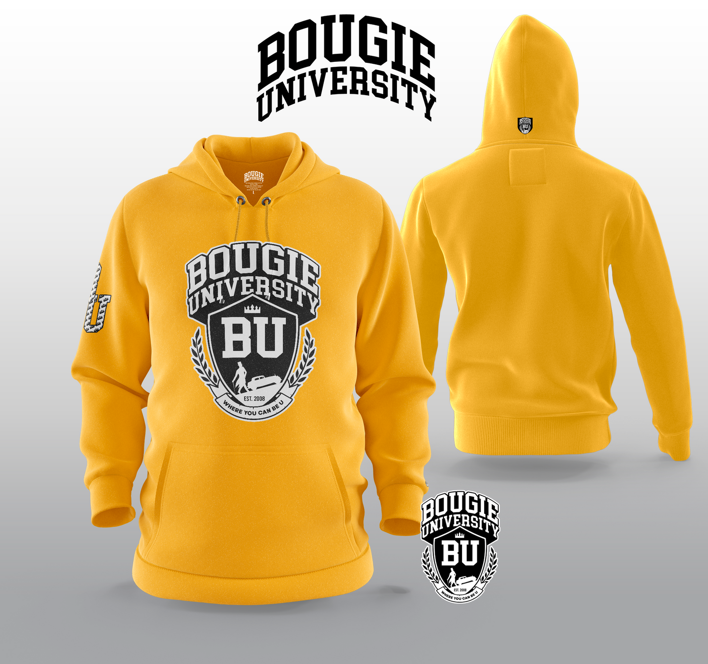 BU Men's Black Hoodie