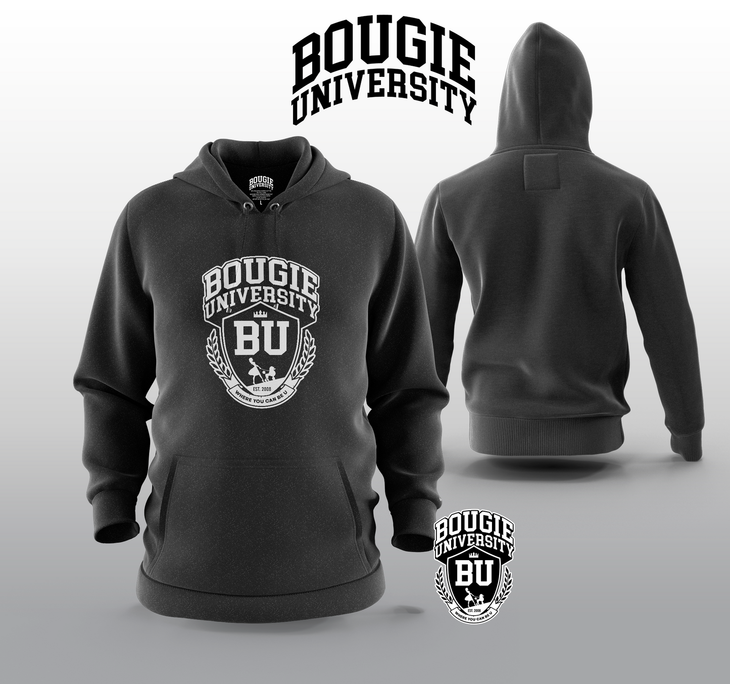 BU Women's Black Hoodie