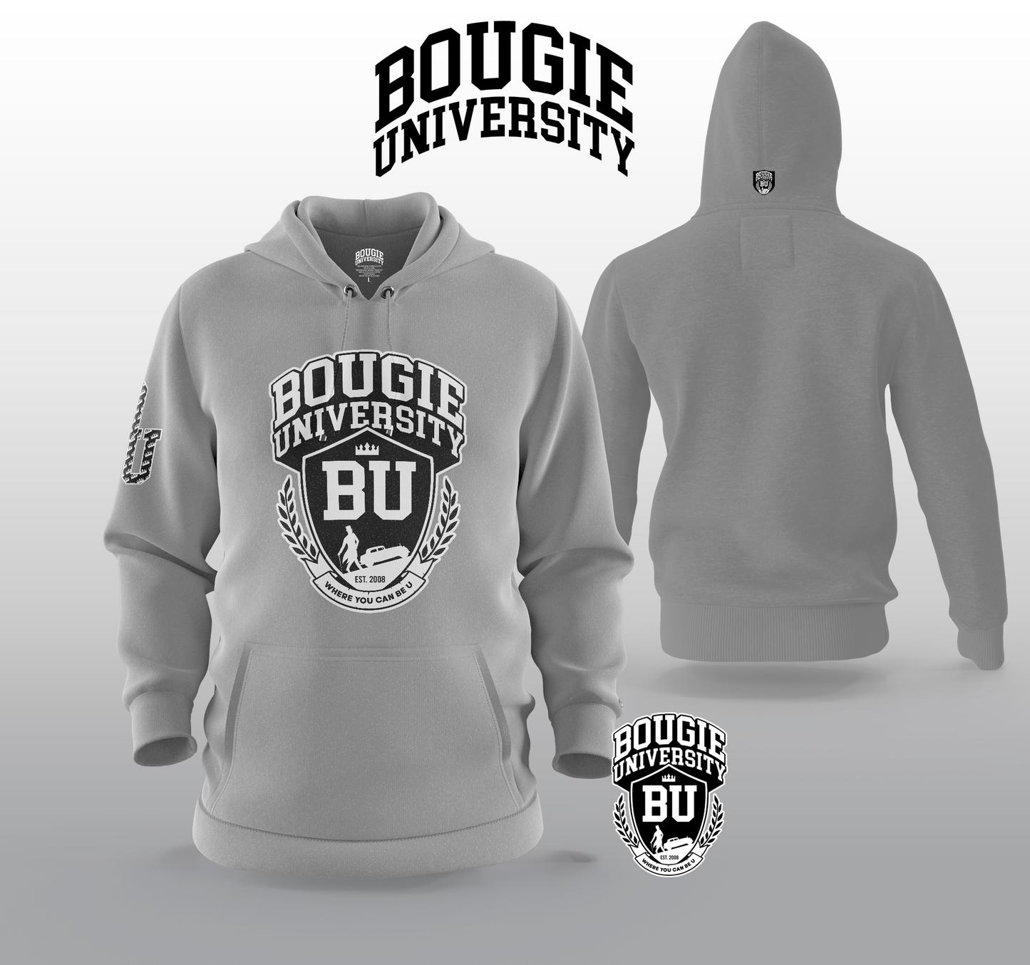 BU Men's Black Hoodie