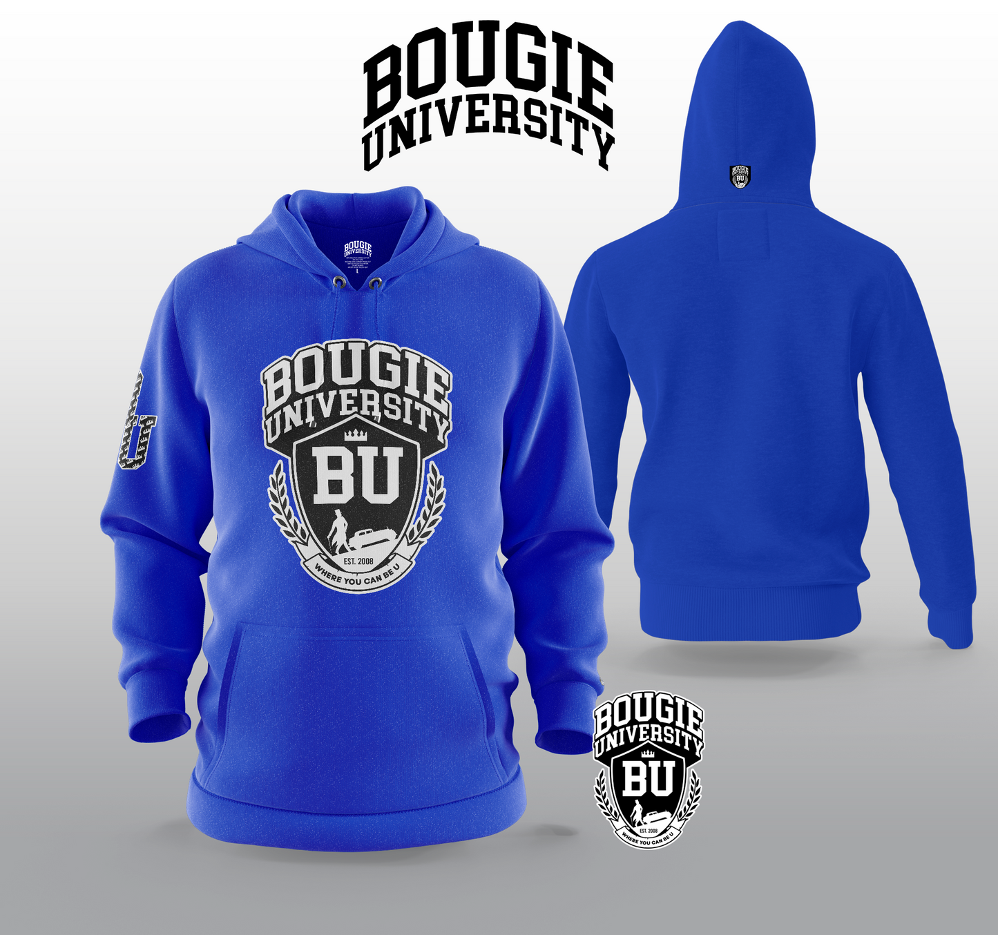 BU Men's Black Hoodie