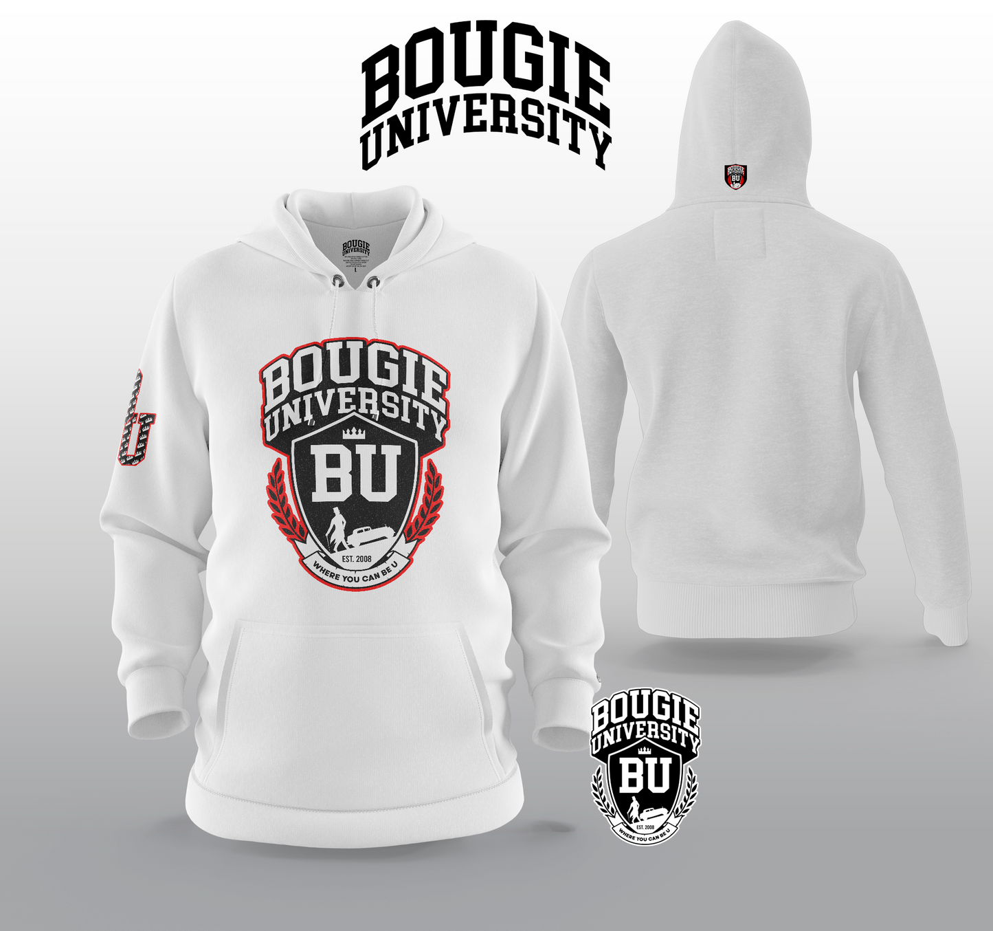 BU Men's Black Hoodie