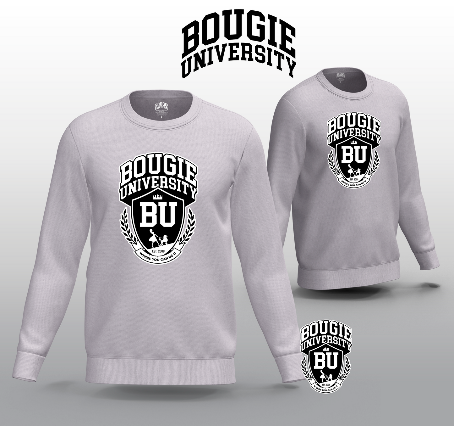 BU Women's Black Crew Sweater